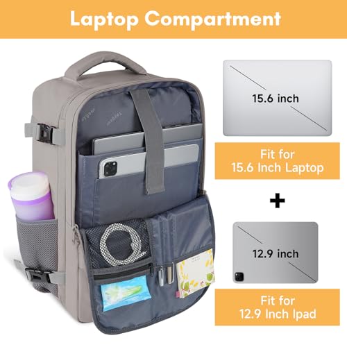 backpack for work women with laptop compartment Taygeer Laptop Backpack Purse for Women, Backpack for College Essentials with 15.6inch Laptop Compartment, Travel Bag Airline Approved CarryOn Work Bag for Nursing Doctor Business Travel, Brown