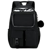 Ocbabe Kids Backpack for Girls Bookbag College Middle High School Bag for Student Black Plain Ita Bag