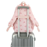 Phaoullzon Girls High Middle School Coquette Backpack for Teen Kawaii Bows Bookbag College Daypack,Pink Bow