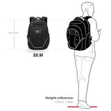 Swissdigital Design TSA Laptop Backpack Men's USB Charging Port Large Capacity Business Travel Backpack Black| With Apple Find My Network Black/Red | J16BTFB-41