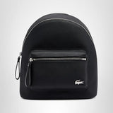 Lacoste Women's Daily Lifestyle Coated Canvas Backpack, Black, One Size
