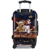 Chariot Dog Lovers Freedom Pups 20-Inch Carry-On Hardside Polycarbonate Expandable Spinner Luggage with TSA Lock