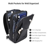 WITZMAN Mens Sling Bag Nylon Multiple Pockets Crossbody Shoulder Bag