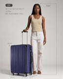 Coolife Luggage, Lightweight and Durable Hardshell, 28 in, navy new