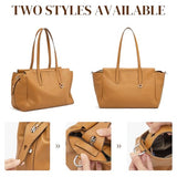 S-ZONE Leather Tote Bag for Women Large Shoulder Bags Crossbody Handbag Work Purse Travel Trip