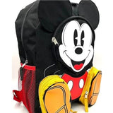 Disney Mickey Mouse Backpack Front Body 16" with 3-Zipper Pockets