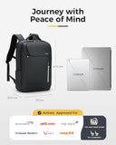 Lekespring Laptop Backpack 17.3 Inch Business Travel Backpack with USB Charging Port, Durable Lightweight Anti-Theft Work Computer Bag with Laptop Compartment, Black