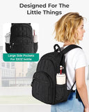 BAGSMART College Laptop Backpack, Travel Backpack for Women, Quilted Casual Daypack, Water-Resistant Bookbag for 15.6 Inch Laptop, Sky Blue