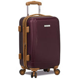 Dejuno Legion New Generation 3-pc Hardside Spinner TSA Combination Lock Luggage Set, Burgundy (25DJ-8242-Burgundy)