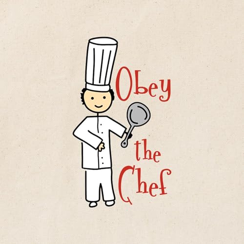 CafePress Obey The Chef Tote Bag Reusable Natural Beige Canvas Shopping Bag