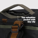 Topo Designs Mountain Duffel 40L, Recycled Nylon Ripstop Travel Bag, Removable Backpack Straps, Interior Mesh Pockets (Midnight/Caribbean)