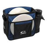 Latitude 64 Slim HEX Shoulder Bag | Lightweight Disc Golf Bag with Putter Pocket | Durable HEX Pattern Nylon Material | Compact Storage for Casual Rounds & Practice | Holds Up to 8 Discs (Navy)