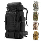 Triforde Hiking Backpack Tactical Backpack for Men Women, 80L Military Backpack Rucksack Waterproof Large Travel Camping Backpack for Men, Molle Rucksack Outdoor Sport Travel Cycling Daypack (Black)