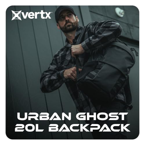 Vertx Urban Ghost Tactical Backpack (20L) – Durable Ripstop CCW Carry Pack with Rapid Access Tab, Lockable Zippers, It's Black - One Size