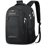 Backpack for Men and Women, School Backpack for Teens, Black Backpack for Boys with USB Charging Port Fits 15.6 Inch Laptop, Water Resistant Travel College Bookbag