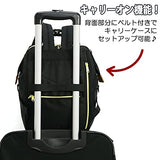 Anero ATB0197Z Backpack with Clasp, S, A4 Base, Water Repellent, Multiple Storage, PC Storage, Black