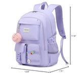 abshoo Big Student Laptop Backpack For College Women Middle High School Teen Girls Bookbag Travel Daypack (Purple)
