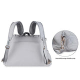 Lmbabter Diaper Bag Backpack Convertible Messenger Bag Travel Backpack Maternity Bags Stylish Baby Bag with Changing Pad for Mom (Gray)