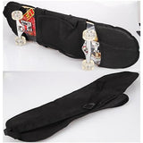 SquEqu Skateboard Bag Backpack 31'' Slim Foldable Nylon Skate Board Carry Bags with Gloves Pouch Portable Longboard Handy Storage Organizer with Adjustable Strap for Travel Outdoor Skating Skateboards