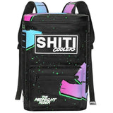 SHITI Coolers Backpack for Camping, Travel, Beach, Soft Lunch Box for Food, Drinks & Ice, Portable, Waterproof 24 Hr Insulated Bag with Shoulder Straps, Customizable, the Midnight Rider, 15 Cans