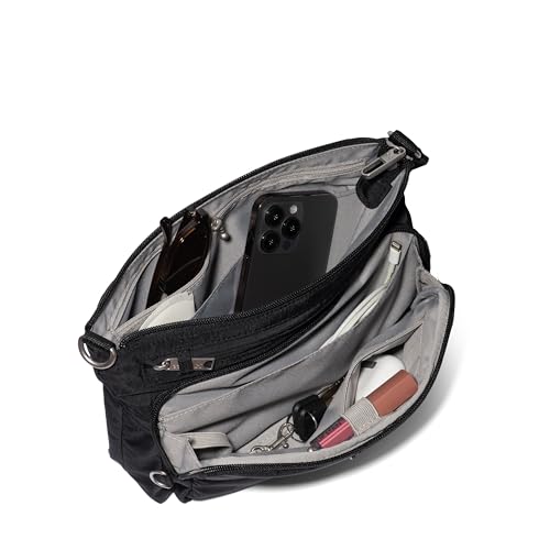 Securtex Anti-Theft Keepsake Crossbody - 9.8”x7”x1.9" Travel Safe Bag w/Locking Zippers, Slash-Resistant, RFID