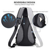 WITZMAN Sling Bag for Men Travel Crossbody Bag with USB Charging Port