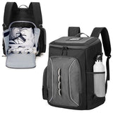 DSLEAF Roller Skate Bag with Large Capacity, Ice Skate Bag Backpack Holds Shoes Up to US Men Size 13, Figure Skate Bag with Multiple Pockets for Inline, Figure, Quad, Speed, Hockey Skating