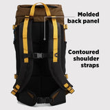 Topo Designs Rover Trail Pack 22L, Molded Back Panel, Waist Belt, Water Bottle Pockets (Forest/Goldenrod)