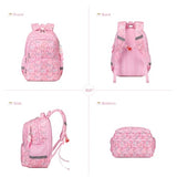 MUSEVOS Kids Backpack, Kawaii Printed Girls Bookbags for Preschool, Lightweight School Backpack for Primary and Elementary and Kindergarten, Waterproof Teen Backpacks, Pink/Rainbow