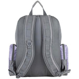 Eastsport Extra Large Backpack Expandable Oversized For Travel Hiking Work Camping Sports Outdoors With Drawstring Bag 18x13.5x9.5 Mochila De Viaje Lilac Stripes