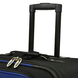 U.S. Traveler New Yorker Lightweight Expandable Rolling Luggage, Blue, 4-Piece Set