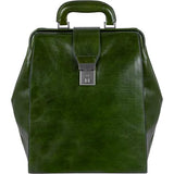 Time Resistance Leather Backpack for Men and Women - Business Rucksack Laptop Bag (Green)