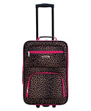 Rockland Jungle Softside Upright Luggage Set, Pink Leopard, 4-Piece Set (14/29/24/28)
