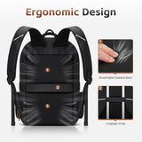 RealCool Laptop Backpack, 31L Travel Backpacks Gift for Women Men, Fits up to 15.6-17 Inch,Water Resistant College Bookbag, for School Business Trip (Beige-Black)