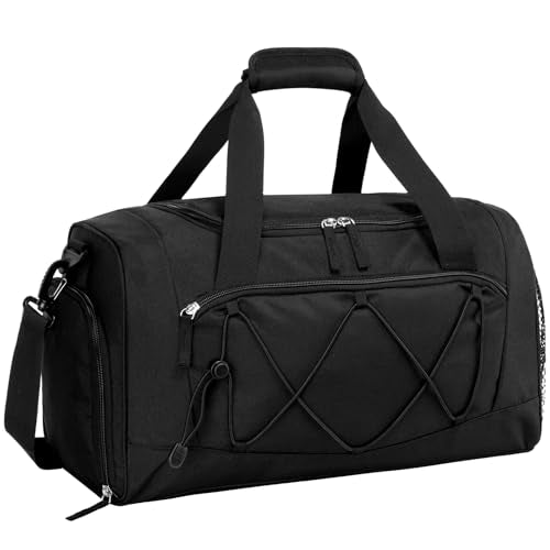 Vorspack 18 Inches Structured Gym Bag with Shoe Compartment, Black