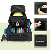 DSLEAF Disc Golf Bag with 24-26 Discs Capacity, Disc Golf Backpack with Two Sidewall Supports and Molle Webbing for Beginner, Hobbyist, Adults and Teenagers