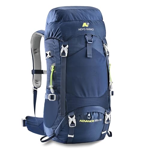 N NEVO RHINO 40L Internal Frame Hiking Backpack for Men Women with Rain Cover, Lightweight Outdoor Backpacking Backpack for Camping, | Backpacks4Less