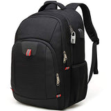 Della Gao Laptop Backpack for Men, Large Anti-Theft Business Travel Backpack with USB Charging Port, Water Resistant College Computer Bag for Men/Women for 17 Inch Laptop and Notebook