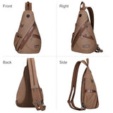 WITZMAN Canvas Sling Bag for Men Vintage Convertible Sling Backpack