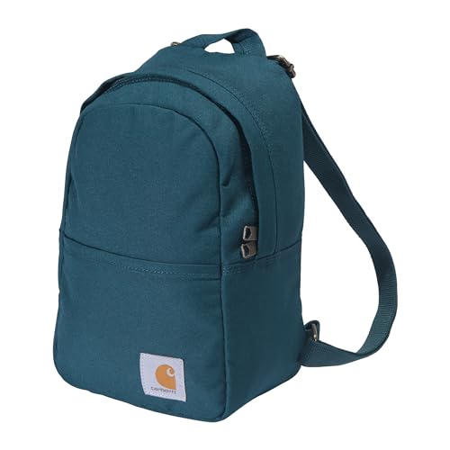 Carhartt Classic Mini Backpack, Durable, Water-Resistant Backpack with Adjustable Shoulder Straps, Tidal