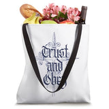 Trust and Obey Christian Hymn Gothic Cross Tote Bag