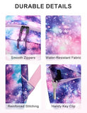 VASCHY Backpack for School, Lightweight Water Resistant Bookbag Casual Daypack for Middle School Teen Girls Pink Galaxy