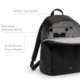 TUMI - Voyageur Holland Backpack - Leather Backpack for Women with Phone Pocket, Laptop Compartment & More - Stylish Travel & Everyday Backpack - Black, Gunmetal Hardware