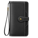 S-ZONE Wallets for Women Leather RFID Blocking Small Phone Wristlet Purse with Card Slots Womens Wallet Card Holder