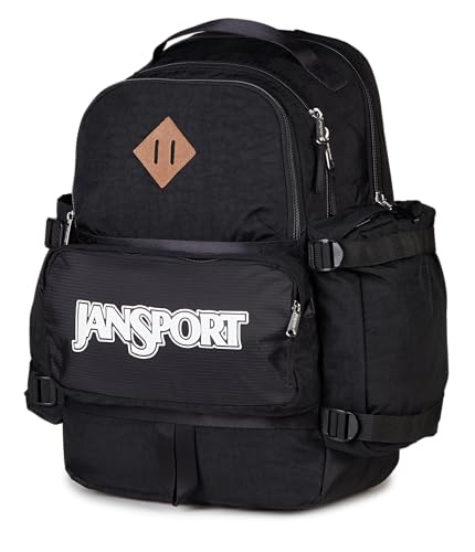 JanSport Seattle Pack – Durable Backpack with Main Compartment, Dual Water Bottle Pockets, Lined Laptop Sleeve, Black