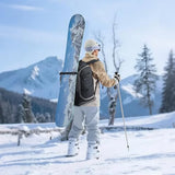 VEVOR Ski Boot Bag, 65L, Snowboard Boots Travel Backpack for Men Women, with Waterproof Exterior & Bottom, Durable 1680D Oxford, Bag for Skis, Snowboard, Helmet, Goggles, Gloves, Accessories (Black)