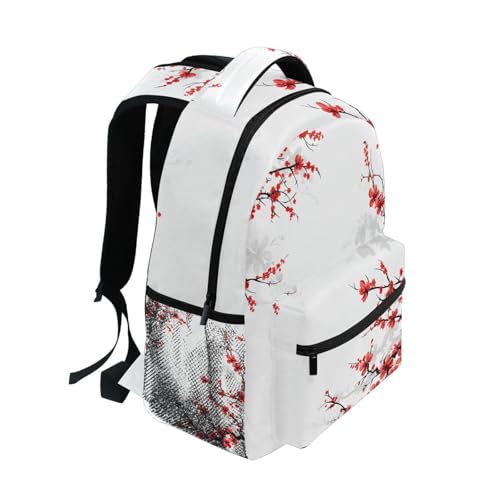 ALAZA Japanese Cherry Blossom Sakura Large Backpack for Girls Kids School Women Personalized Laptop iPad Tablet Travel School Bag with Multiple Pockets for Men Women College