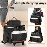 Ytonet Rolling Teacher Bag with Teacher Tote & Rolling Teacher Bag with Insulated Lunch Carrier