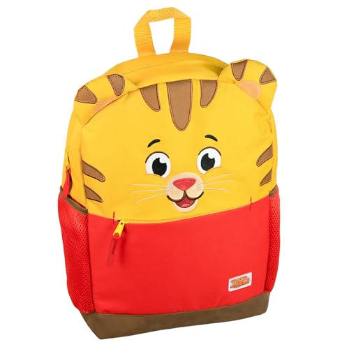 INTIMO Daniel Tiger's Neighborhood Backpack 16" 3D Character Embroidered Bookbag with Adjustable Shoulder Straps