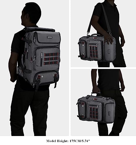 WITZMAN Carry on Travel Backpack for Men Airline Approved Convertible Nylon Duffle Backpack Luggage Bag and Crossbody Bags Lightweight Casual Messenger Bag